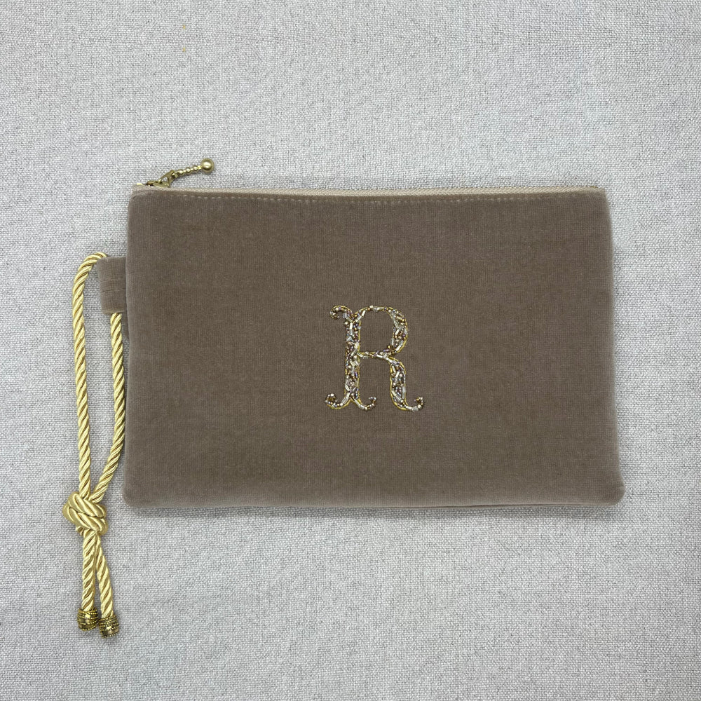 Clutch Broderie Beige