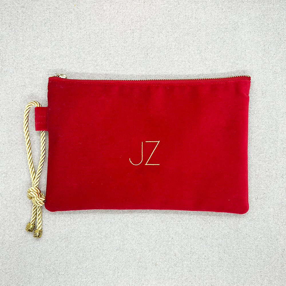 Clutch Velvet Rojo